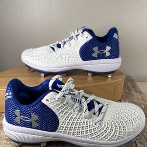 Under Armour Women’s Cleats White Blue Size 8.5 NWOT